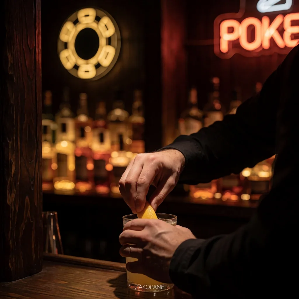 Barman przygotowujący drinka